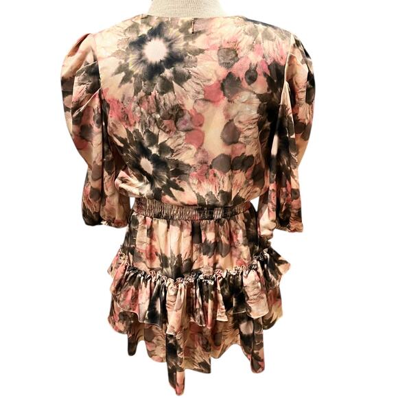 Womens Size XS MISA Los Angeles Lilah Dress Pink Green Spring - Picture 3 of 9